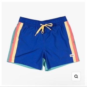 Duvin Mens Blue Disco Swim Short